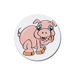 Piggy Rubber Round Coaster (4 pack)
