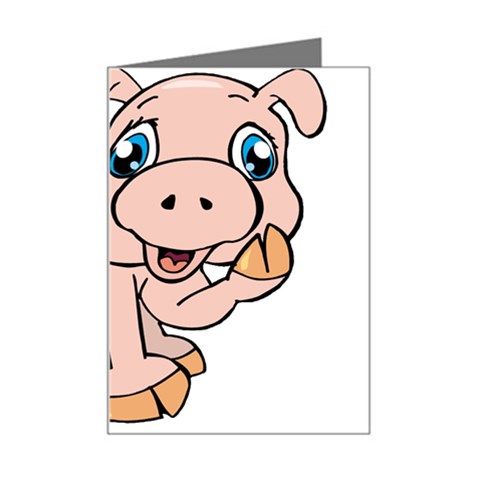 Piggy Mini Greeting Card from ArtsNow.com Left