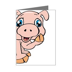 Piggy Mini Greeting Card from ArtsNow.com Left