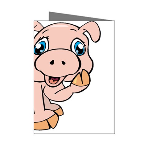 Piggy Mini Greeting Cards (Pkg of 8) from ArtsNow.com Left