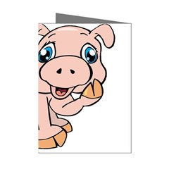 Piggy Mini Greeting Cards (Pkg of 8) from ArtsNow.com Left