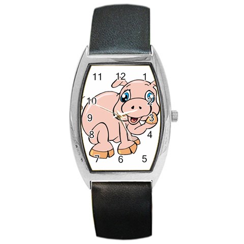 Piggy Barrel Style Metal Watch from ArtsNow.com Front
