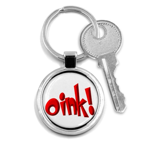 Oink Key Chain (Round) from ArtsNow.com Front
