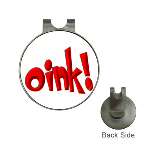 Oink Golf Ball Marker Hat Clip from ArtsNow.com Front