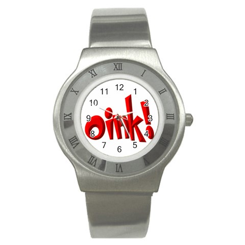 Oink Stainless Steel Watch from ArtsNow.com Front