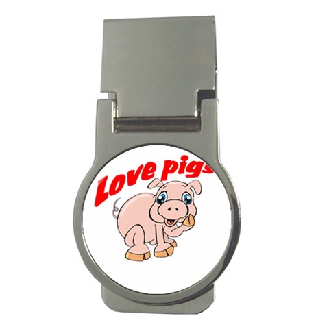 Love my pig Money Clip (Round) from ArtsNow.com Front