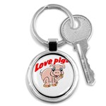 Love my pig Key Chain (Round)