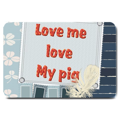 Love my pig Large Doormat from ArtsNow.com 30 x20  Door Mat