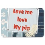 Love my pig Large Doormat