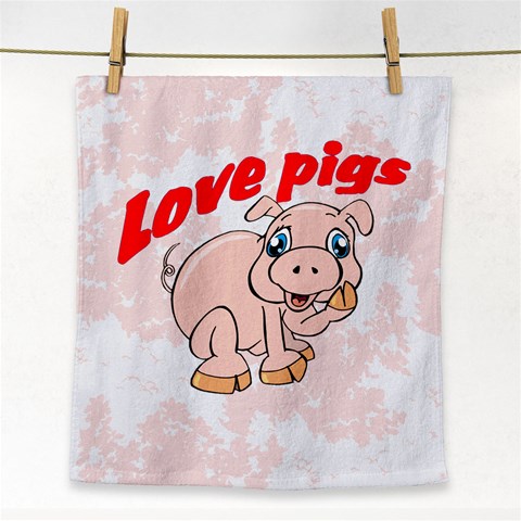 Love my pig Face Towel from ArtsNow.com Front