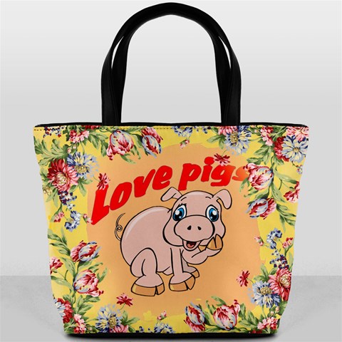 Love my pig Bucket Bag from ArtsNow.com Front