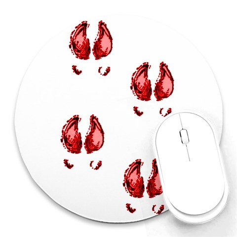 Trotters Round Mousepad from ArtsNow.com Front
