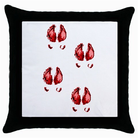 Trotters Throw Pillow Case (Black) from ArtsNow.com Front