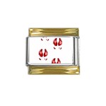 Trotters Gold Trim Italian Charm (9mm)