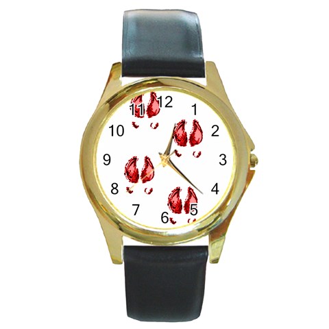 Trotters Round Gold Metal Watch from ArtsNow.com Front