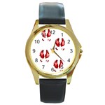 Trotters Round Gold Metal Watch