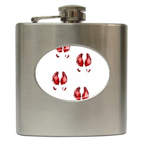 Trotters Hip Flask (6 oz) from ArtsNow.com Front