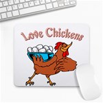 Love chickens Large Mousepad
