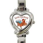 Love chickens Heart Italian Charm Watch