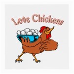 Love chickens Glasses Cloth (Medium)