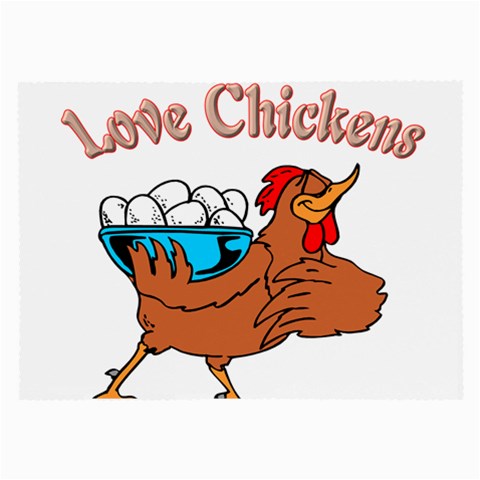 Love chickens Glasses Cloth (Large) from ArtsNow.com Front
