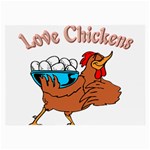 Love chickens Glasses Cloth (Large)