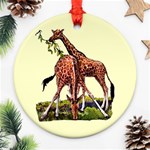Drinking giraffe Ornament (Round)