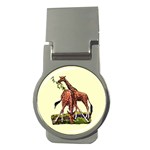 Drinking giraffe Money Clip (Round)