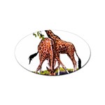Drinking giraffe Sticker (Oval)