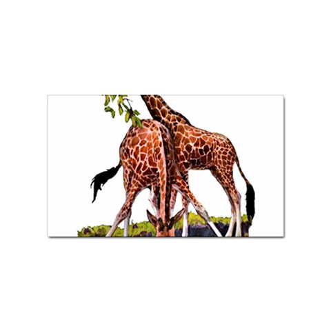 Drinking giraffe Sticker (Rectangular) from ArtsNow.com Front