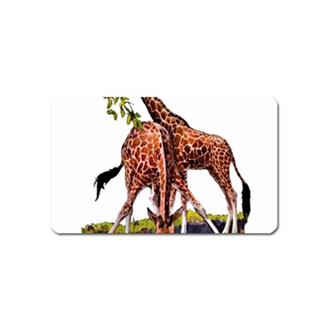 Drinking giraffe Magnet (Name Card) from ArtsNow.com Front