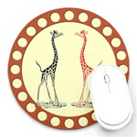 Cute giraffes Round Mousepad