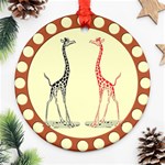 Cute giraffes Ornament (Round)