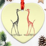 Cute giraffes Ornament (Heart)