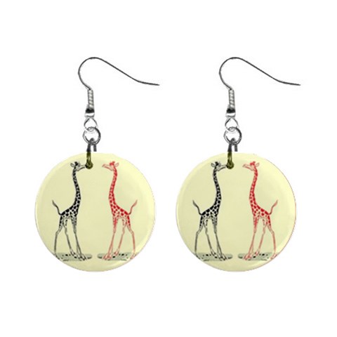 Cute giraffes 1  Button Earrings from ArtsNow.com Front