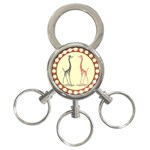 Cute giraffes 3-Ring Key Chain