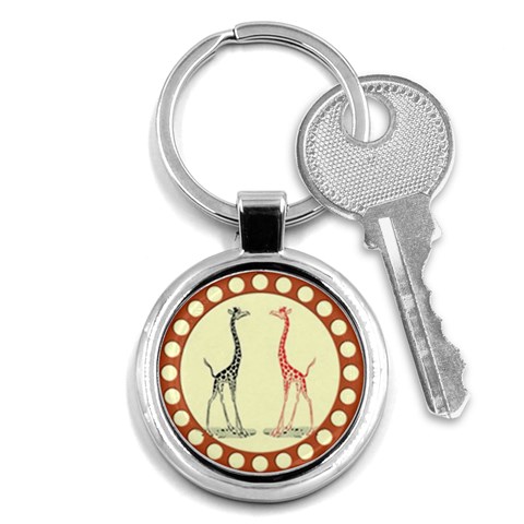 Cute giraffes Key Chain (Round) from ArtsNow.com Front