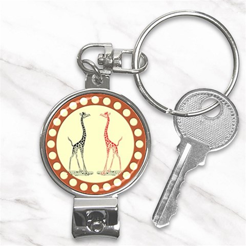 Cute giraffes Nail Clippers Key Chain from ArtsNow.com Front