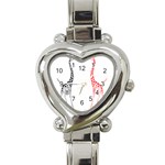 Cute giraffes Heart Italian Charm Watch