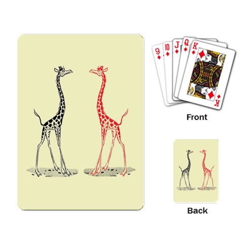 Cute giraffes Playing Cards Single Design from ArtsNow.com Back