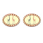 Cute giraffes Cufflinks (Oval)