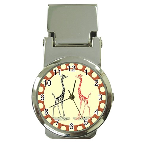Cute giraffes Money Clip Watch from ArtsNow.com Front