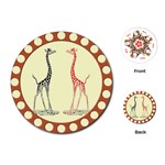 Cute giraffes Playing Cards (Round)