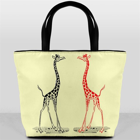 Cute giraffes Bucket Bag from ArtsNow.com Front