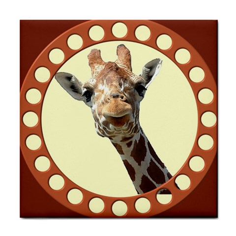 Giraffe Tile Coaster from ArtsNow.com Front