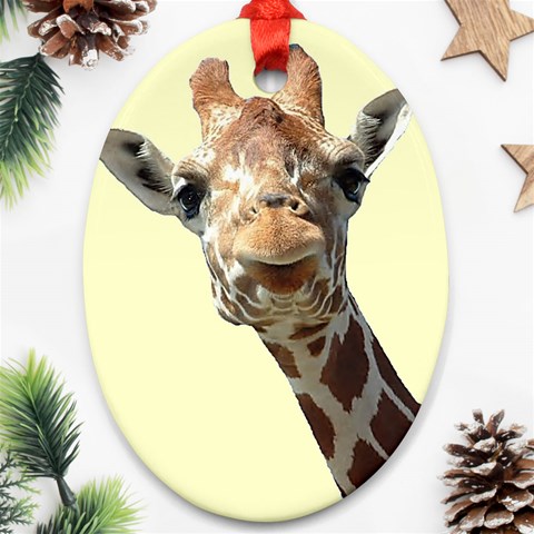Giraffe Ornament (Oval) from ArtsNow.com Front