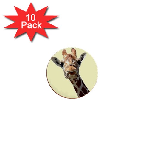 Giraffe 1  Mini Button (10 pack)  from ArtsNow.com Front