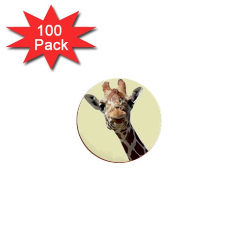 Giraffe 1  Mini Button (100 pack)  from ArtsNow.com Front