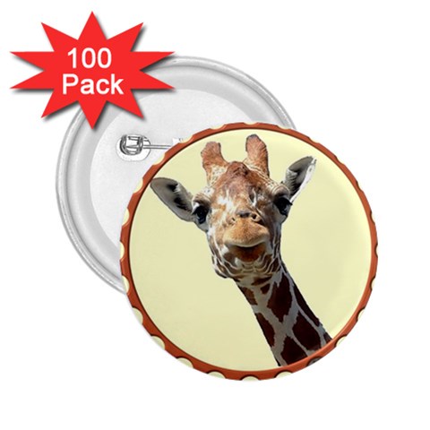 Giraffe 2.25  Button (100 pack) from ArtsNow.com Front