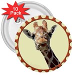 Giraffe 3  Button (10 pack)